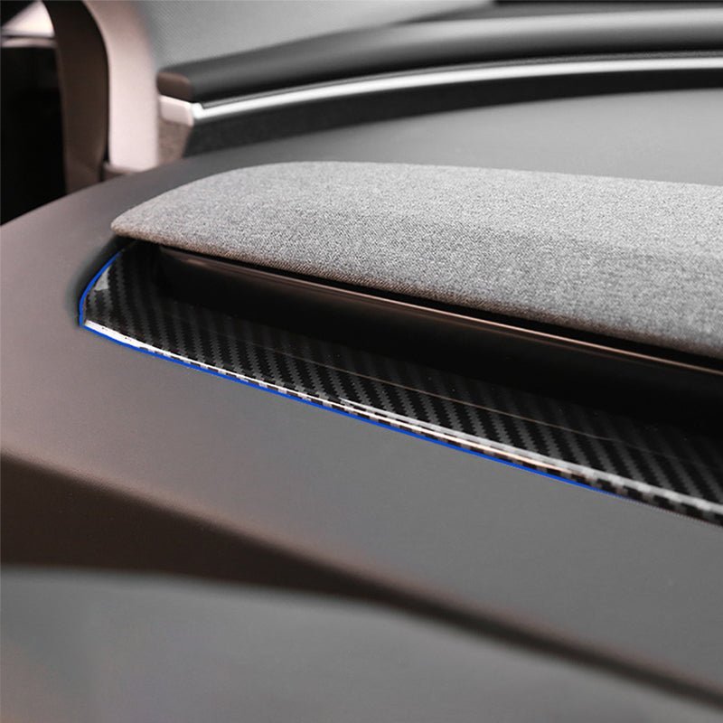 Glossy Fiber Centre Dashboard Air Vent Trim Cover for Model 3 Highland