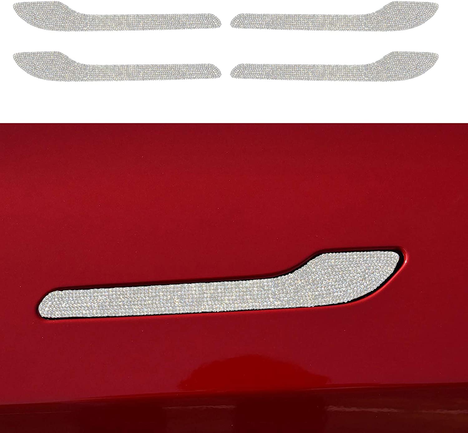 Crystal Door Handle Sticker for Model 3