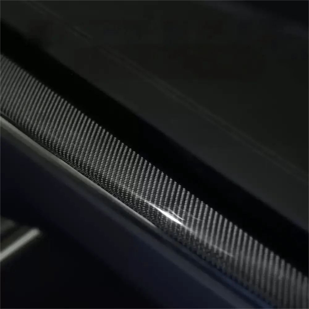 Dashboard Panel Glossy Carbon Fiber Overlay for Model S