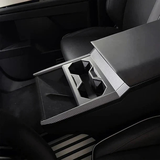 Glossy Dry Carbon Fiber Center Console Cup Holder for Cybertruck