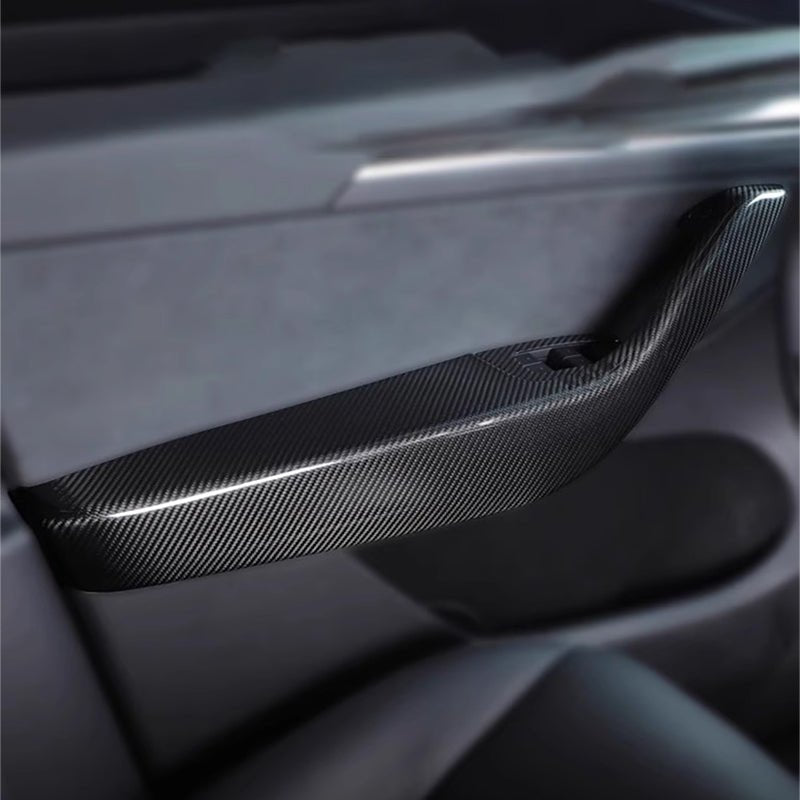 Dry Carbon Fiber Door Armrest Covers for Tesla Model Y (4pcs)