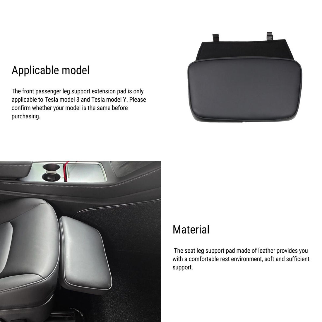 Electric Leg Seat Support For Tesla Model 3/Y 2020-2023