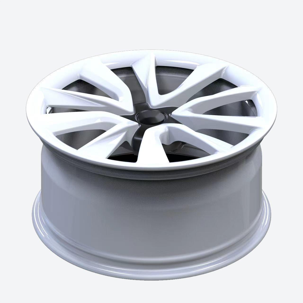 White Forged Wheels for Tesla Model 3/X【Style 9(Set of 4)】 – aptesl