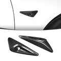 Glossy Carbon Fiber Full Side Camera Covers for Tesla Model 3
