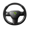 Genuine Leather Steering Wheel Cover for Tesla Model 3