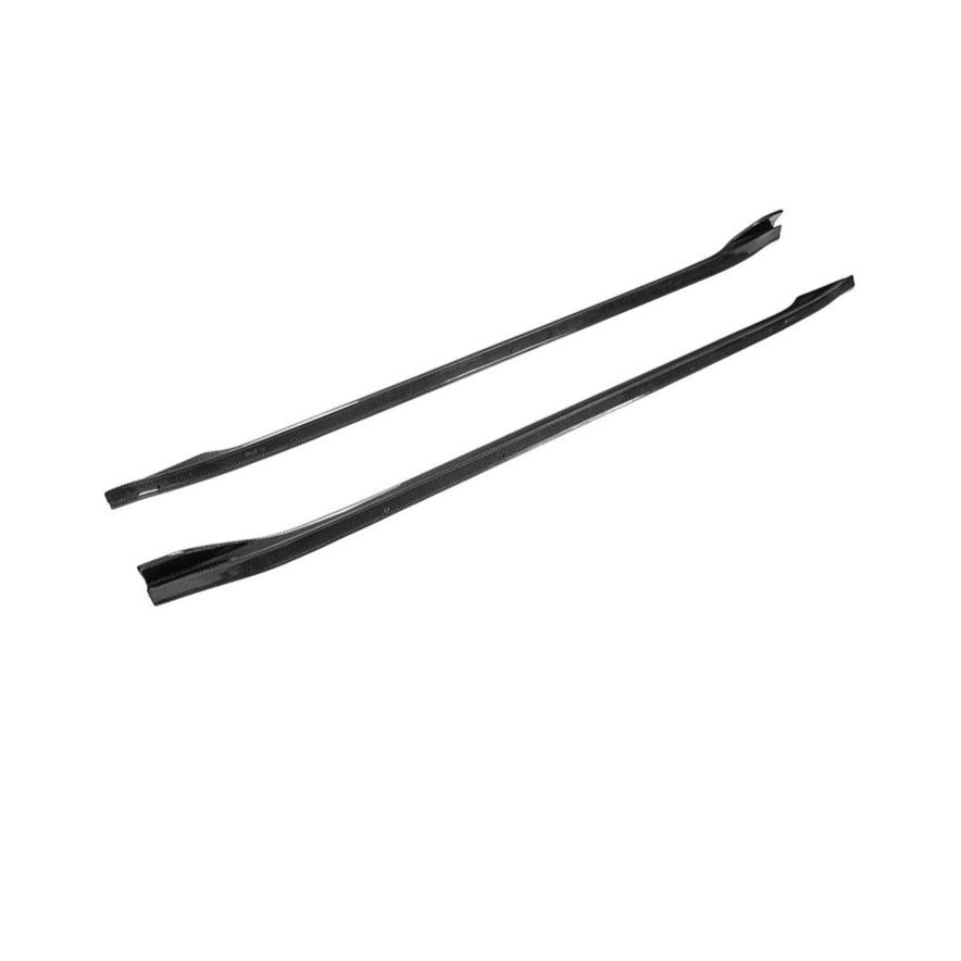 Model 3 Side Skirts V style - Real Molded Carbon Fiber