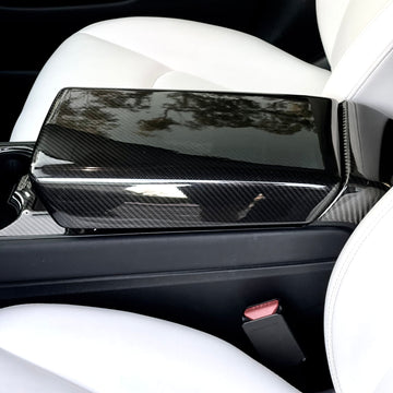 APTESL Model Y / 3 Armrest Cover - Dry Carbon Fiber Interior Mods