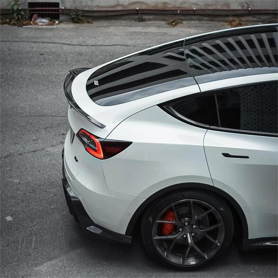 Model Y Carbon Fiber Spoiler Sport Style - Dry Carbon Fiber Exterior Mods