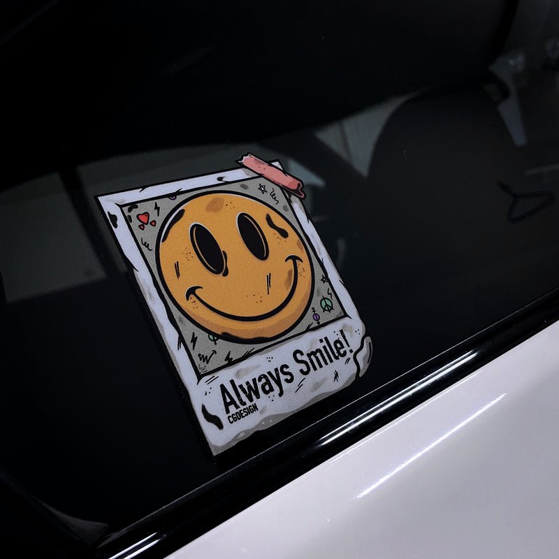 Smiley Face Reflective Car Stickers for Tesla
