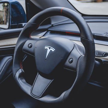 APTESL Sport Carbon Fiber Steering Wheel for Tesla Model 3 / Y【Style 25】