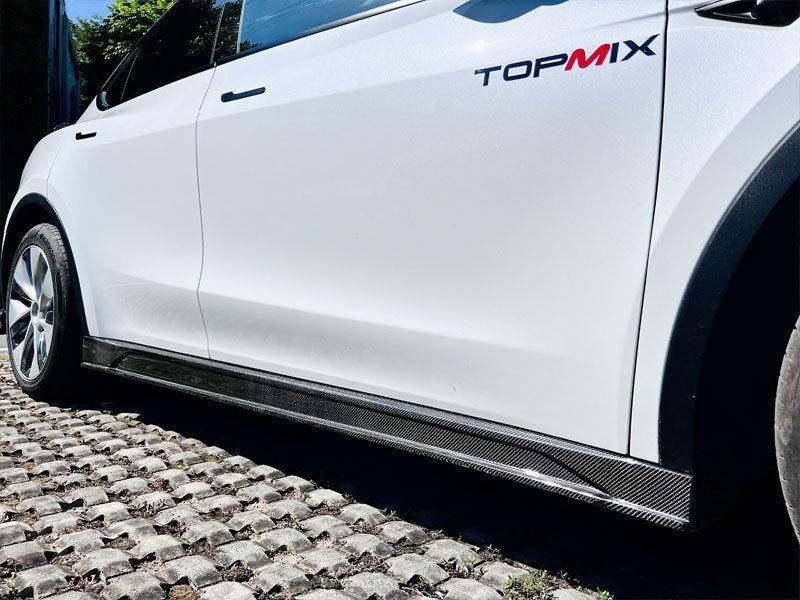 APTESL Carbon Fiber Side Skirts TOPMIX for Tesla Model Y
