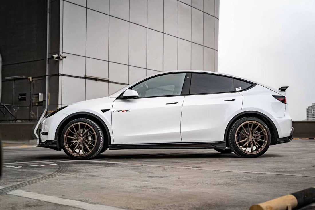 APTESL Carbon Fiber Side Skirts TOPMIX for Tesla Model Y