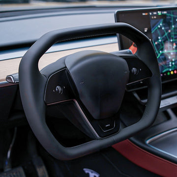 APTESL Cyber Steering Wheel for Tesla Model 3 / Y【Cybertruck Style】