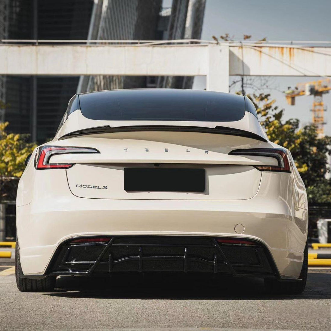 APTESL Model 3 Highland Rear Trunk Spoiler - Carbon Fiber Exterior Mods