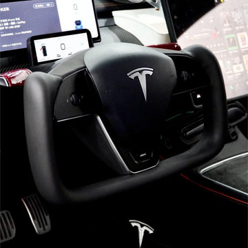 APTESL New Plaid Steering Wheel for Tesla Model 3 / Y