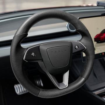 APTESL Sport Carbon Fiber Steering Wheel Replacement for Model 3 Highland & Model Y Juniper