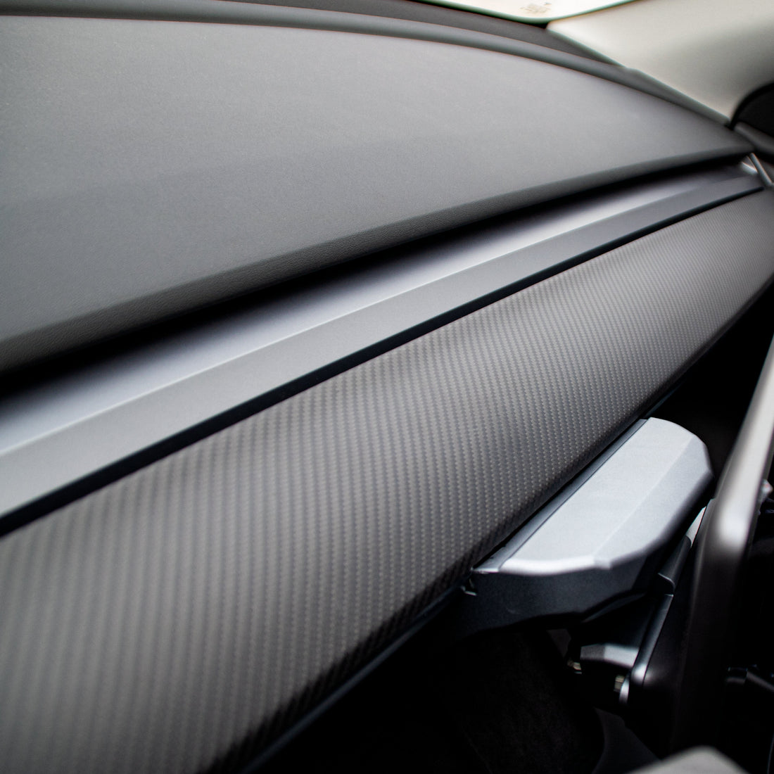 APTESL Tesla Model 3 / Y Dashboard Cover - Carbon Fiber Interior Mods