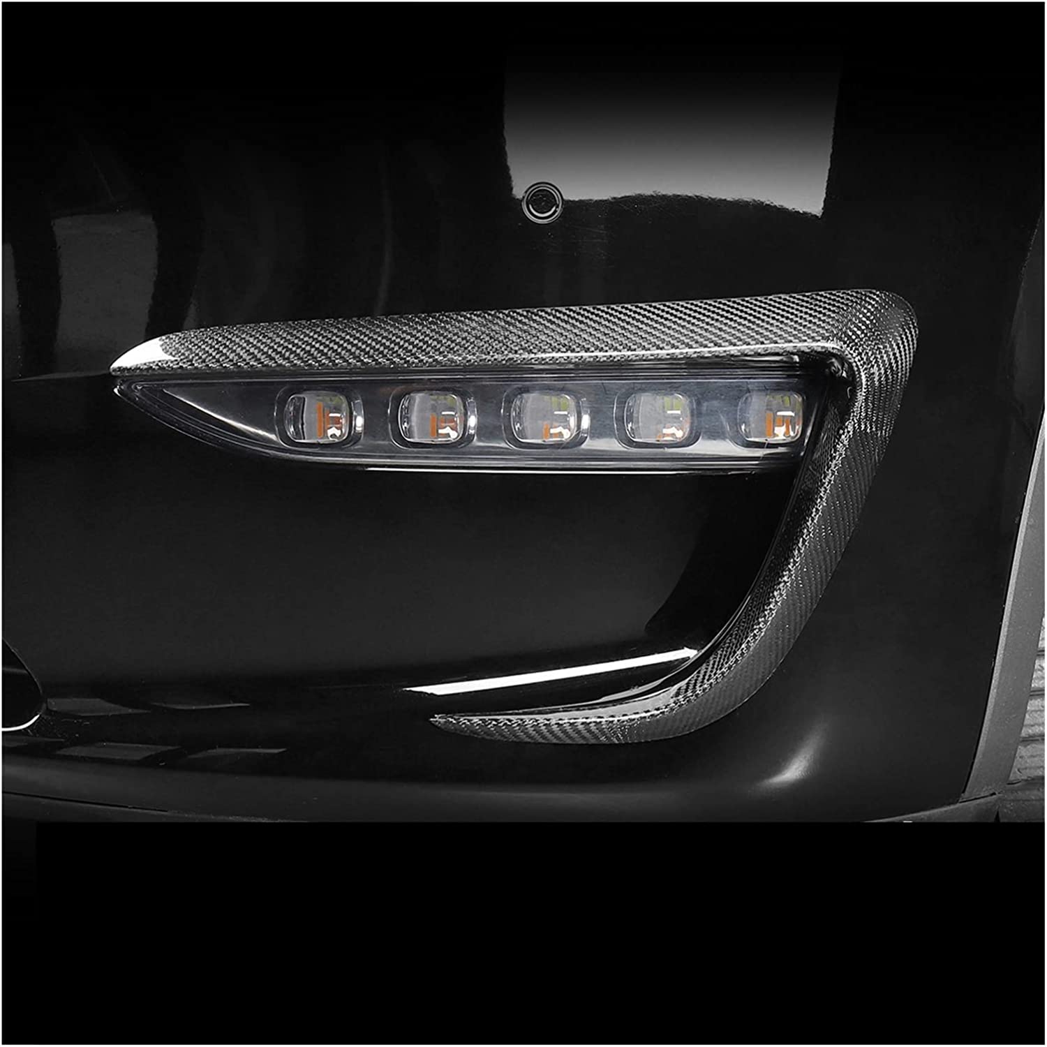 APTESL Tesla Model Y Fog Light Trim - Carbon Fiber Exterior Mods