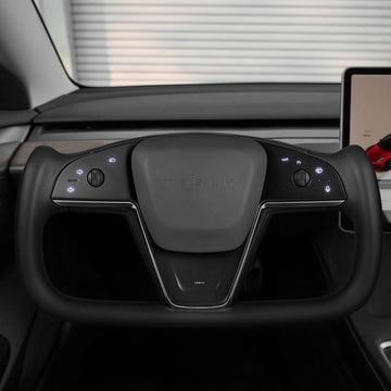 APTESL Touch Control Yoke Plaid Steering Wheel Replacement for Model 3 / Y