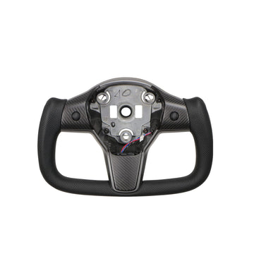 APTESL Perforated Leather Yoke Steering Wheel for Tesla Model 3 / Y【Style 35】