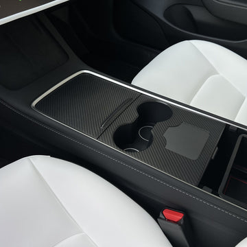 Tesla Model 3 / Y Center Console Wrap Cover  - Carbon Fiber Interior Mods